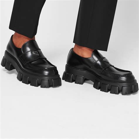 prada monolith loafers mens|platform loafers prada.